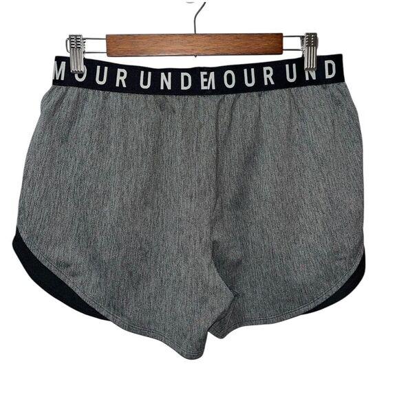 Under Armour Women's Play Up Twist Athletic Shorts Size Large Loose Gray Black - Picture 5 of 9